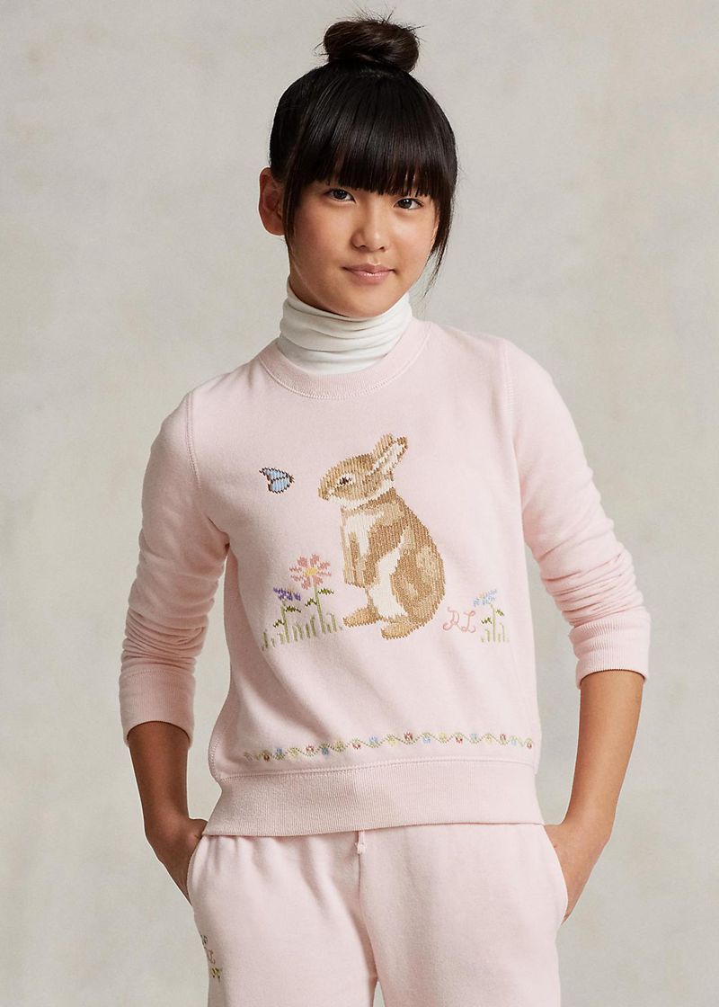 Sudadera Ralph Lauren Niña 7-14 Años Lunar New Year Bunny Fleece Chile Rosas NZDBQ-1306